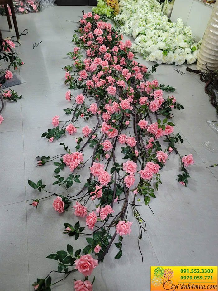 Giàn hoa hồng giả trang trí đẹp