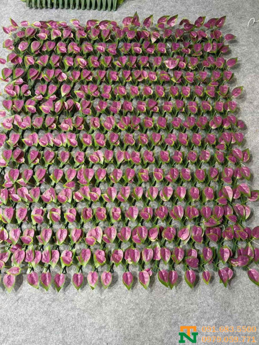 Hàng rào lá cây nhân tạo trang trí