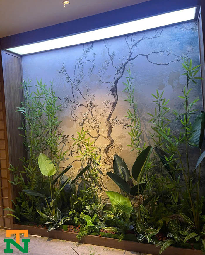 thi công tiểu cảnh giả decor nhà hàng