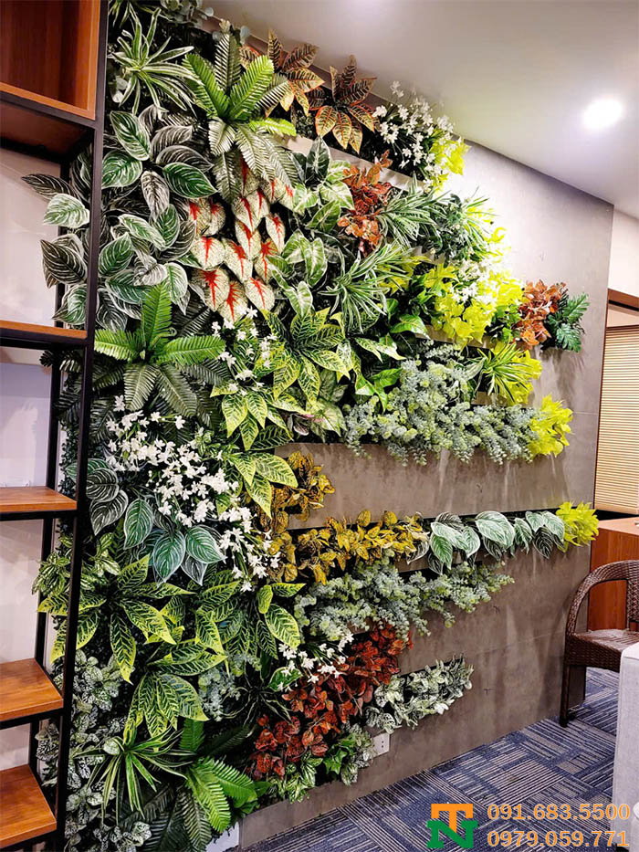 Tường cây nhân tạo văn phòng đẹp