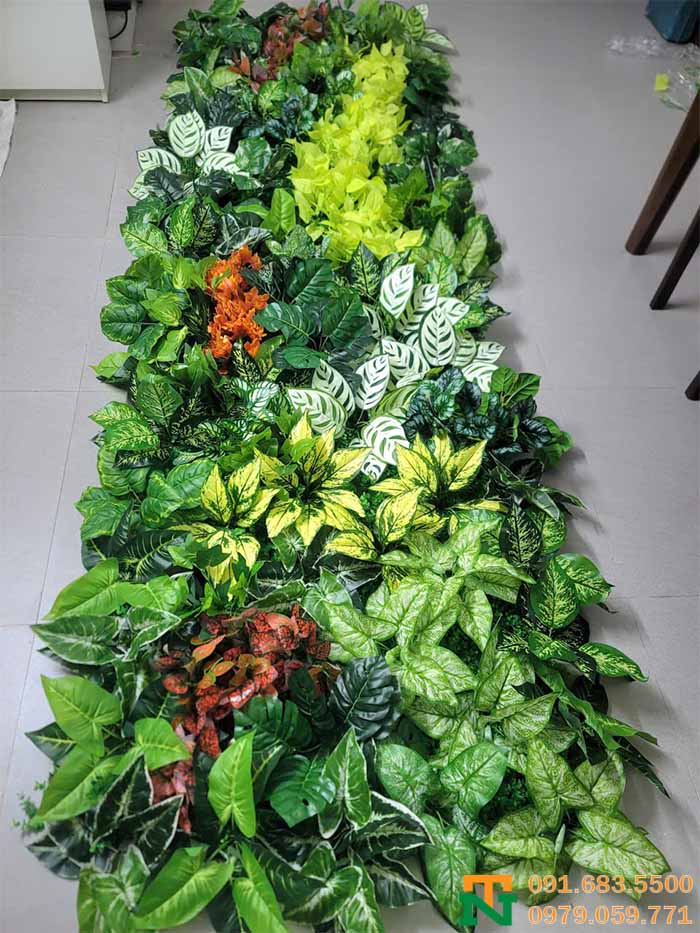 Tường cây giả xanh đẹp